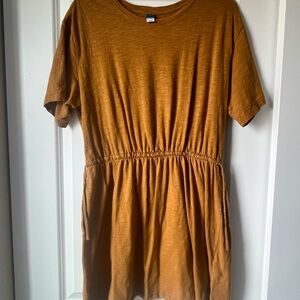 Old Navy Mustard Short Sleeve Dress
